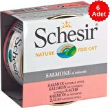 Schesir Naturel Brine Doğal Somonlu Kedi Konservesi 85 Gr X 6 Adet