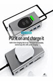 14IN1 HUB 10W Magsafe Özellikli VGA HDMI 3.5mm Sd/tf Kart TypeC To HDTV Pd USB 3.0 USBC