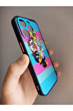 Iphone 14 Pro Uyumlu Looney Tunes Tasarım Tuşları Renkli Telefon Boyun Askılı Set Kılıf
