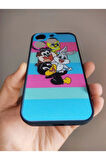 Iphone 14 Pro Uyumlu Looney Tunes Tasarım Tuşları Renkli Telefon Boyun Askılı Set Kılıf