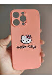 Iphone 14 Pro Max Hello Kitty Tasarım Pembe Lansman Telefon Boyun Askılı Set Kılıf