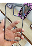 İPhone 14 Pro Max Kenarları Renkli Tuşları Metal Çizilme Dayanıklı Darbe Korumalı Kılıf