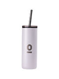  Paslanmaz Çelik Şeffaf Kapaklı Beyaz Mug Termos 600 ml No:84