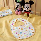 Lisanslı Disney Mickey Pamuk 30x25 cm 3' lü Müslin Önlük