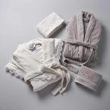 Linens Keith Bambu Aile Seti Ekru-Vizon 4'lü Set