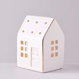 Linens Housing 7x6x9cm Ledli Dekor Beyaz