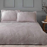 Linens Leaf Tek Kişilik Yatak Örtüsü Seti Vizon