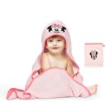 Lisanslı Disney Minnie Mouse Baby Pamuk Kese&Hooded Havlu Seti