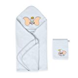 Lisanslı Disney Dumbo Baby Pamuk Kese&Hooded Havlu Seti