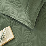Linens Leaf Yatak Örtüsü Koyu Yeşil Tek Kişilik