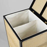 Linens Luther Çamaşır Sepeti 53x39x65 cm Siyah