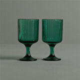 Linens Shelby 2'li 300 ml Kadeh Yeşil