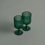 Linens Shelby 2'li 300 ml Kadeh Yeşil