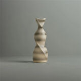 Linens Helix 14x8x41 cm Vazo Vizon Beyaz