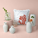 Linens Chiko 14x14x30,5 cm Vazo Beyaz