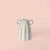 Linens Minella 14x13x18,5 cm Vazo Beyaz Gri