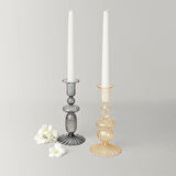 Linens Ecow Şamdan 9x9x19 cm Gri