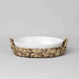 Linens Straw Porselen 32,7x23,5x7,3 cm Sunum Tabağı