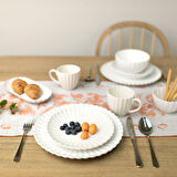Linens Coral 50x170 cm Runner Gri Kiremit