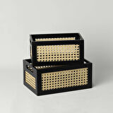 Linens Luther 29X20X13 cm Düzenleyici Sepet Siyah