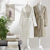 Taç Nora Pure Cotton Pamuk Aile Seti Ekru Camel