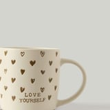 Linens Love Porselen 340 ml Kupa Ekru-Kiremit