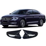 Vw Passat B7 2010-2014 Batman Yarasa Ayna Kapağı Piano Black ABS Plastik
