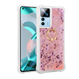Gpack Xiaomi 12T Pro Kılıf Milce Sulu Yüzüklü Silikon Arka Kapak