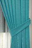 Fon Kumaş Perde Turkuaz Renk Kadifemsi Yumuşak Soft Kanat Yan Perde 1e 3 Dökümlü Pile