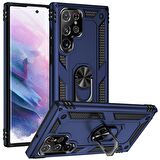 Gpack Samsung Galaxy S23 Ultra Kılıf Vega Sert Silikon Tank Standlı Yüzüklü Mıknatıslı