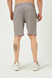 Erkek Crinkle Kumaş Regular Fit Şort Gri