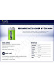 2 Adet 200mah Ni-mh 9v Ready To Use Şarjlı Pil