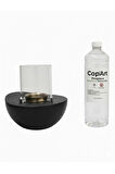 CopArt Meta Siyah Biyoetanol Masaüstü Şömine - 1 Lt CopArt Yakıt Hediye