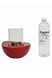 CopArt Meta Kırmızı Biyoetanol Masaüstü Şömine - 1 Lt CopArt Yakıt Hediye