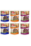 8in1 Delights Spirals 3 Çeşit Tavuklu + Biftekli + Ördekli Karma Burgu Ödül 6 Lı X 6 Adet