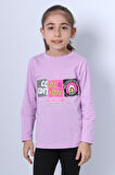 KIZ ÇOCUK UZUN KOLLU TSHİRT 4 MEVSİM BİSİKLET YAKA COOL EDİTİON BASKILI D45
