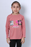 KIZ ÇOCUK UZUN KOLLU TSHİRT 4 MEVSİM BİSİKLET YAKA COOL EDİTİON BASKILI D45