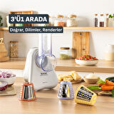 Tefal Fresh Express Rende Doğrayıcı - Açık Gri