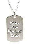 Kişiye Özel Künye Şeklinde Erkek Kolye