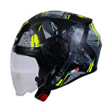Sway Açık Kask Güneş Vizörlü Sw 766 Posion Yellow