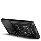 Gpack Samsung Galaxy S23 Plus Kılıf Sert Silikon Tank Aramid Sürgülü Vega Yüzüklü