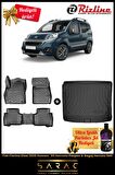 Rizline Fiat Fiorino Dizel 2020 Sonrası  Uyumlu 3D Havuzlu Paspas & Bagaj Havuzu Seti +