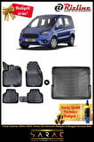 Ford Courier 2014-2023 Arası 3d Havuzlu Paspas & Bagaj Havuzu Seti ( Hediyeli ! )