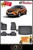 Renault Captur 2019 Sonrası 3d Havuzlu Paspas & Üst Bagaj Havuzu Seti(HEDİYELİ!)