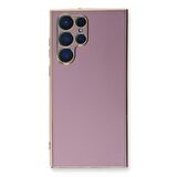 Gpack Samsung Galaxy S23 Ultra Kılıf Bark Parlak Silikon Renkli Kenarları Rose 