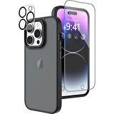 Gpack Apple iPhone 13 Pro Max Kılıf İmpact Alpin Mat Buzlu Kapak  Nano Ekran Koruyucu  Kamera Koruyucu