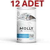 Molly Jöle İçinde Parça Alabalık ve Ton Balıklı Yetişkin Kedi Konservesi 12*400gr (12 ADET)