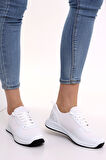 Wordex F3 Kalın Taban Günlük Kadın Fileli Yazlık Sneaker Spor Ayakkabı