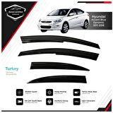 Hyundai Accent Blue 2011-2018 Uyumlu Mugen Cam Rüzgarlığı Seti Piano Black 4'lü İthal