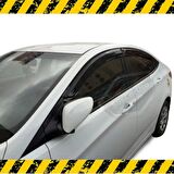 Hyundai Accent Blue 2011-2018 Uyumlu Mugen Cam Rüzgarlığı Seti Piano Black 4'lü İthal